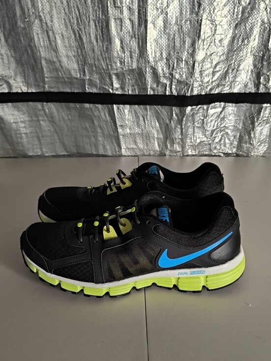Nike Black Sneakers with Neon Yellow and Blue Accents main image 6